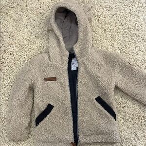 Obermeyer | Kids Beige Sherpa Jacket | Medium/5T